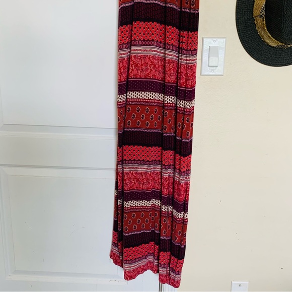 American Eagle Boho Festival Paisley Print Sundress High Neck Maxi Dress; Size M - Picture 5 of 11